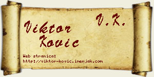 Viktor Ković vizit kartica